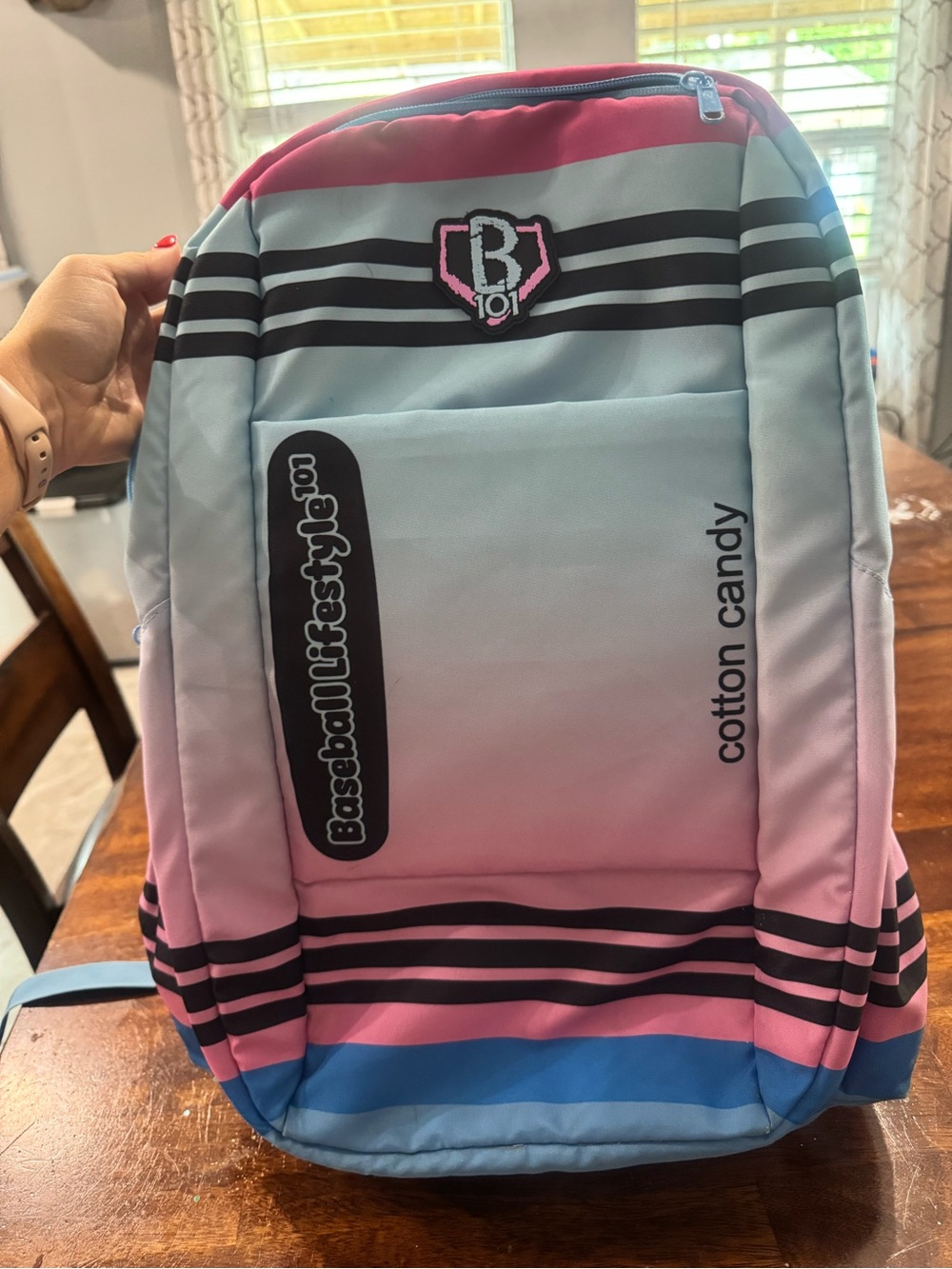 B010 Kids Cotton Candy Ombre Backpack - Pink & Blue